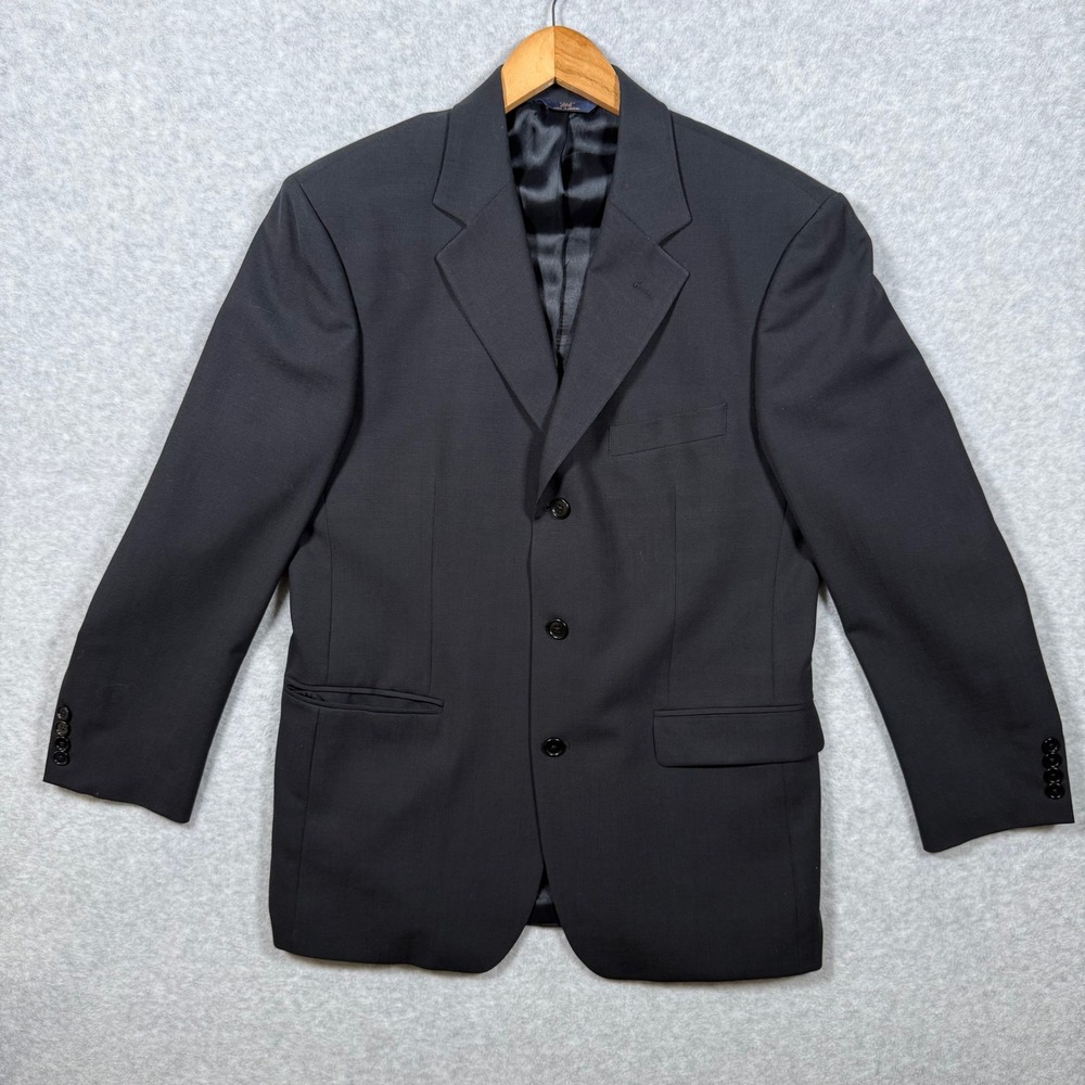 Brooks Brothers 346 Mens 40R Navy Blue Stretch Wool 3 Button Blazer Sport Coat